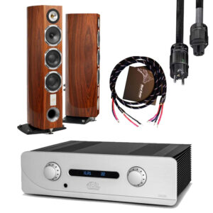 ATOLL / TRIANGLE / REAL CABLE – Pack Ampli IN400 EVO (Expo) + Enceintes MAGELLAN CELLO 40th (Expo) + Câbles CHAMBORD II + Secteur CHAMBORD