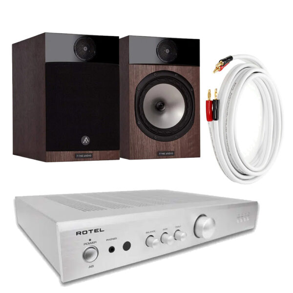 ROTEL / FYNE AUDIO / REAL CABLE - Pack Ampli A8 + Enceintes F301 + Câbles CBV1300-16
