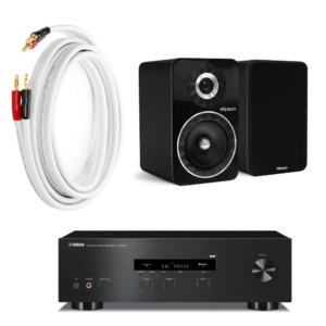 YAMAHA / ELIPSON / REAL CABLE – Pack Ampli R-S202D + Enceintes Prestige FACET 6B + Câbles CBV130016 (2 x 2 m)