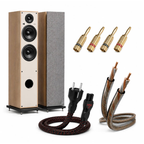 ELIPSON/AUDIOQUEST/REALCABLE/NORSTONE - Enceintes HORUS 11F Active BT + Câble NRG Z2 2M + Câble BM400T 6M + Fiches bananes Norstone x4