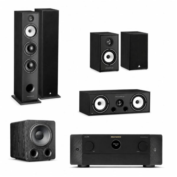 MARANTZ / TRIANGLE - Pack Amplificateur CINEMA 50 + Enceintes BOREA BR08 + Enceinte BOREA BRC2 + Enceintes BOREA BR02+ Caisson de basses PB-1000 PRO