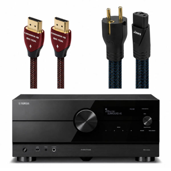 YAMAHA / AUDIOQUEST – Pack Amplificateur RX-A4A + Câble d'alimentation JAWS 1M + Câble HDMI CINNAMON 48 1M