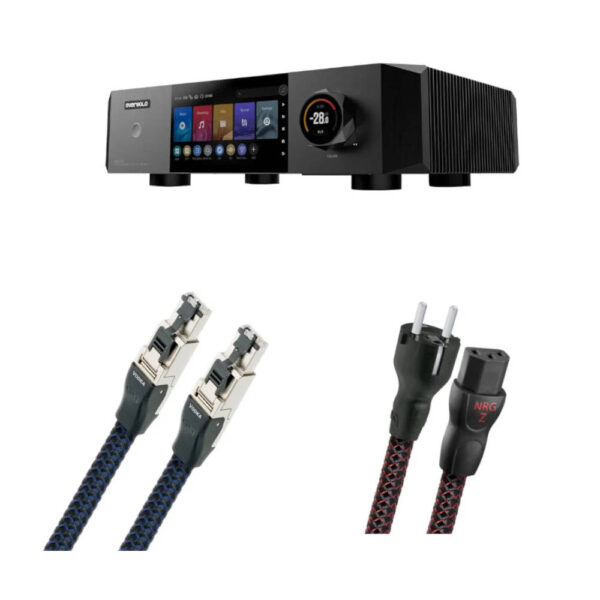 EVERSOLO/AUDIOQUEST - Pack Lecteur réseau DMP-A10 + Câble RJ45 Vodka 1,5M + Câble d'alimentation NRG Z3 2M