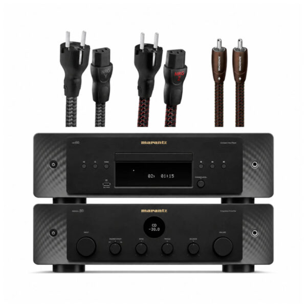 MARANTZ/AUDIOQUEST - Amplificateur MODEL 50 + lecteur CD CD60 + câbles d'alimentation NRG Y3 1M + NRG Z3 1M + câbles RCA Mackenzie 0,75M