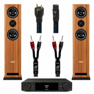 PIER AUDIO/ARCAM/AUDIOQUEST – Enceintes FILANTE 34 + Ampli RADIA A25 PLUS + Câble JAWS 1M + Câbles ROCKET 44 2×2,5M