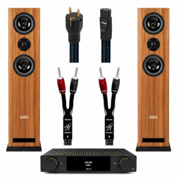 PIER AUDIO/ARCAM/AUDIOQUEST - Enceintes FILANTE 34 + Ampli RADIA A25 PLUS + Câble JAWS 1M + Câbles ROCKET 44 2x2,5M
