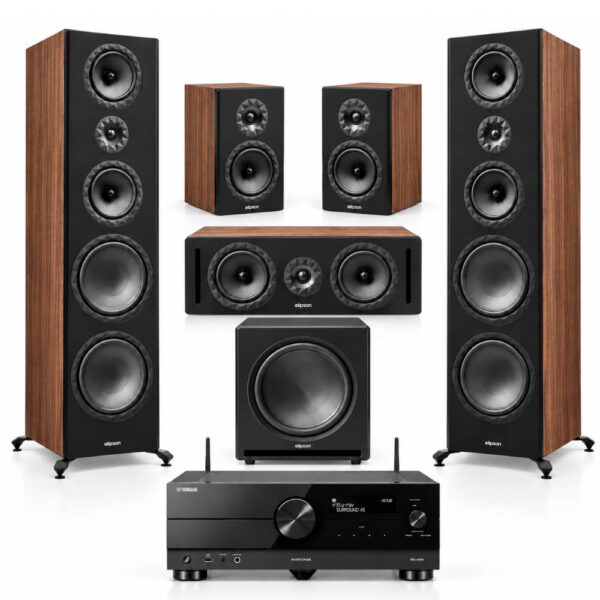 YAMAHA/ELIPSON - Pack Amplificateur RX-A8A + Enceintes Prestige Facet II 34F + Prestige Facet II 14C + Prestige Facet II 8B + Premium SUB 15